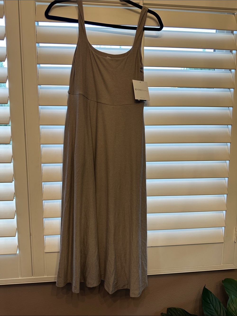 Beyond Yoga Taupe Maxi Dress